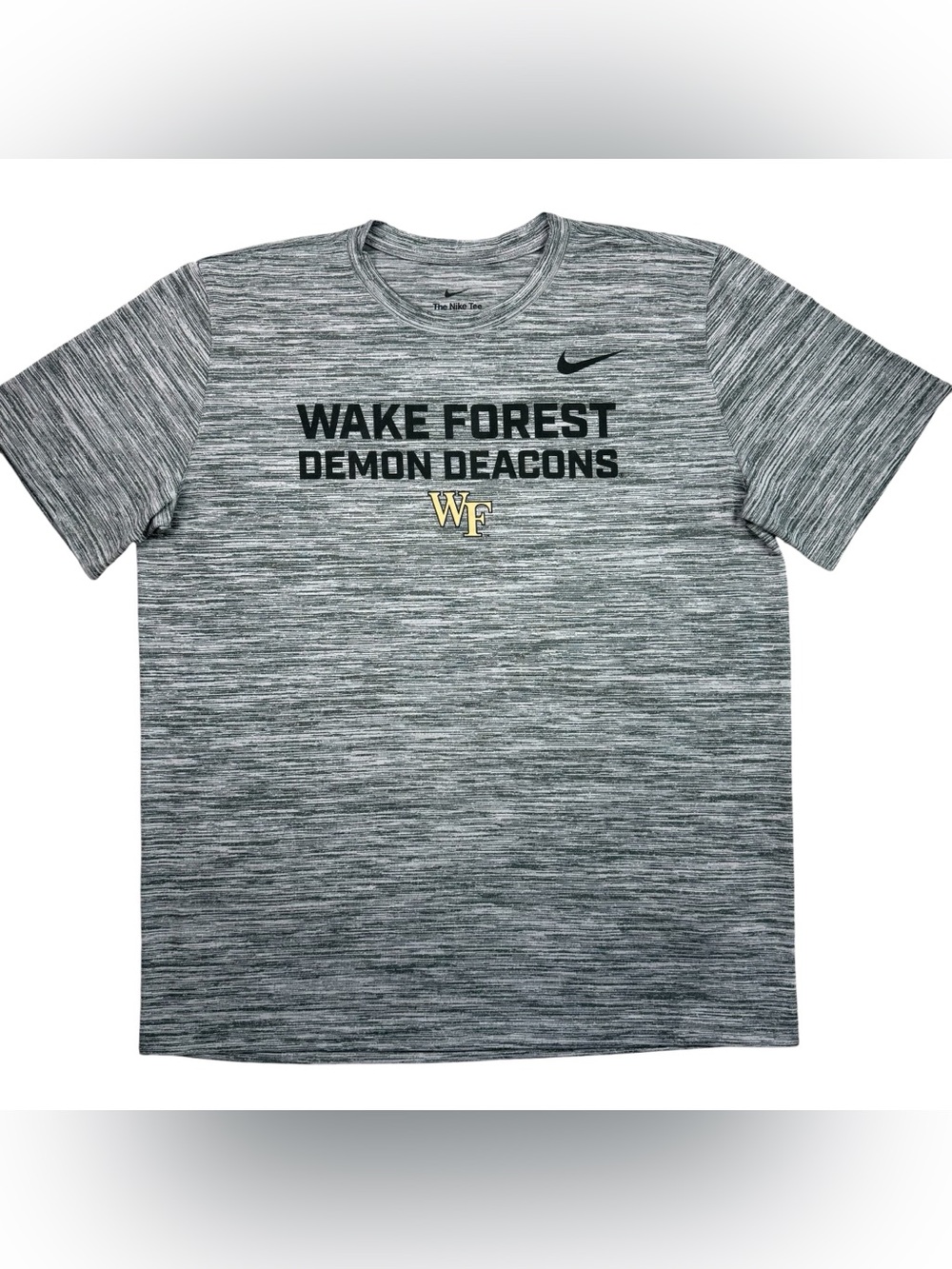 Nike Wake Forest TEAM ISSUED Demon Deacons Men’s Gray Spell Out t-shirt size L